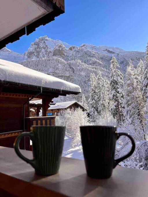 Peacefull Mountains View Apartment Kandersteg Exterior photo